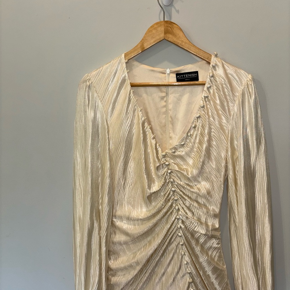 Kittenish Gold Cocktail Dress/Size S.